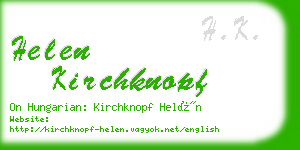 helen kirchknopf business card